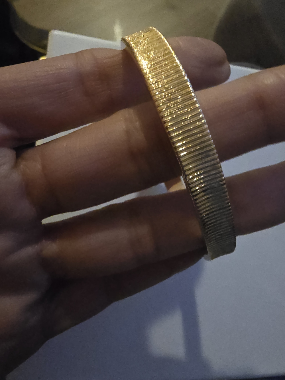 22kgp Dubai Messika Ste Jewelry Gold CZ Bracelet and Ring Set - Picture 8 of 16